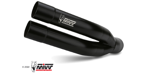Mivv DOUBLE GUN Black BLACK STAINLESS STEEL for YAMAHA MT-03 2016 > 2023