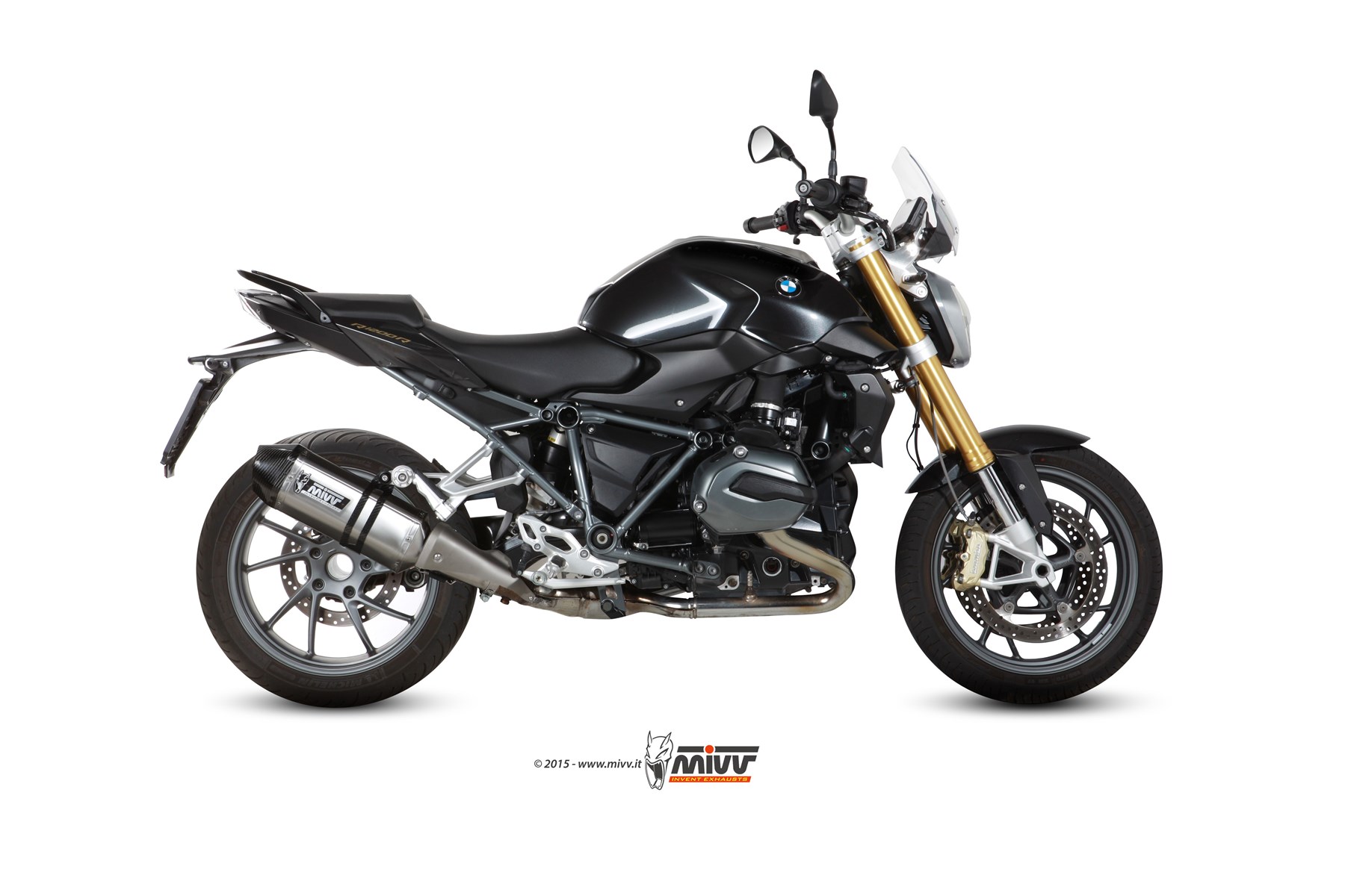 Scarico BMW R 1200 R Mivv Speed Edge 不锈钢本色款 B.026.LRX